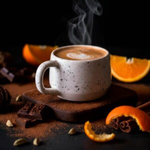 Café con chocolate y naranja
